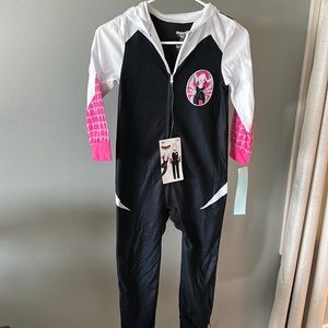 NWT- Spider-Man; across the spiderverse, pajama jumpsuit. Size 6/6x